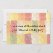 Gummy beren verjaardagsuitnodiging kaart (Achterkant)