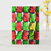 Gummy Beren Wenskaart Kaart (Gele Bloem)