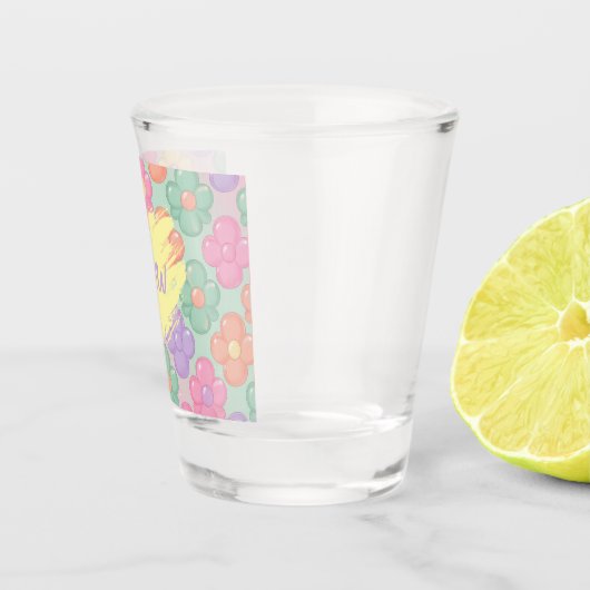 Gummy Candy Floral Personalized Shot Glass Glas (Rechts)