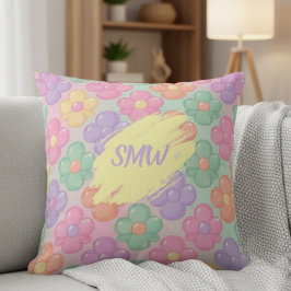 Gummy Candy Floral Personalized Throw Pillow Kussen