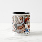 Gummy Collage, 10 Fotorooster, Cadeau voor Oma Tweekleurige Koffiemok (Center)