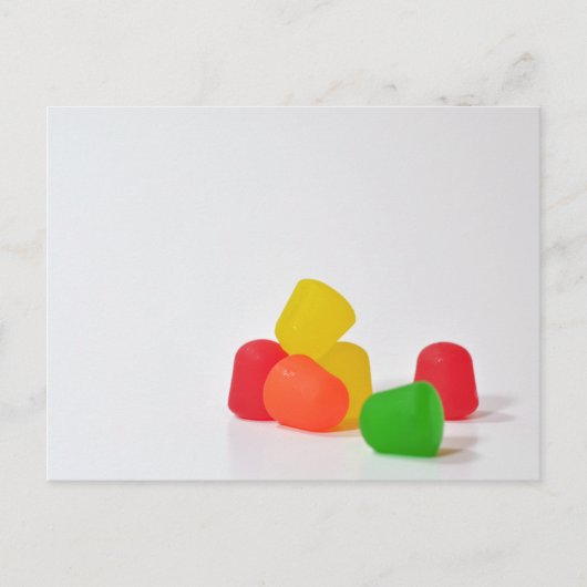 Gummy druppels briefkaart (Voorkant)