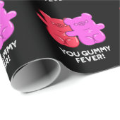Gummy Fever Funny Snoep Pun Dark BG Cadeaupapier (Rol Hoek)