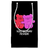 Gummy Fever Funny Snoep Pun Dark BG Klein Cadeauzakje (Voorkant)