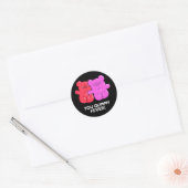 Gummy Fever Funny Snoep Pun Dark BG Ronde Sticker (Envelop)