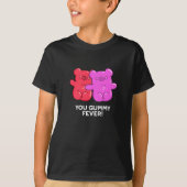 Gummy Fever Funny Snoep Pun Dark BG T-shirt (Voorkant)
