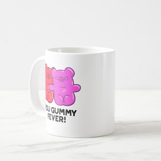 Gummy Fever Funny Snoep Pun Koffiemok (Voorkant links)