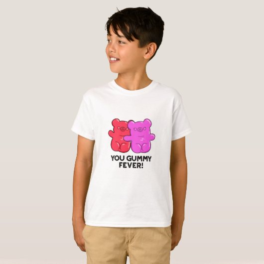 Gummy Fever Funny Snoep Pun T-shirt (Voorkant volledig)