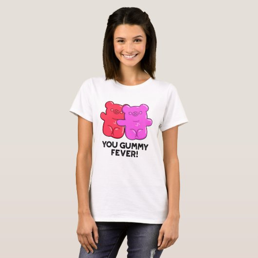 Gummy Fever Funny Snoep Pun T-shirt (Voorkant volledig)