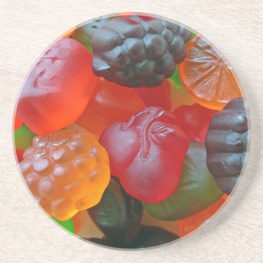 Gummy Fruit Zandsteen Onderzetter (Voorkant)