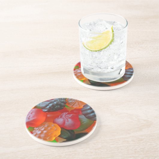 Gummy Fruit Zandsteen Onderzetter (Zijkant)