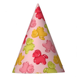 Gummy Horse Tropisch Fruit Roze Feesthoedjes