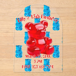 Gummy Jelly Acryl Uitnodigingen