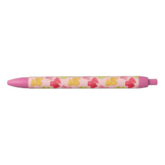 Gummy Koe Tropisch Fruit Roze Zwarte Inkt Pen