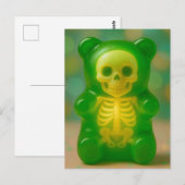 gummy skeleton Beer magnet Briefkaart (Voorkant / Achterkant)