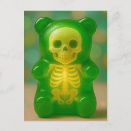 gummy skeleton Beer magnet Briefkaart (Voorkant)