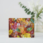 gummy snoep yummy briefkaart (Staand voorkant)