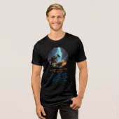 Gummy Worm Cave Mining - Realistisch Tri-Blend Shirt (Voorkant volledig)