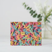 Gummy Worms Briefkaart (Staand voorkant)