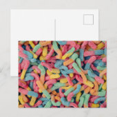 Gummy Worms Briefkaart (Voorkant / Achterkant)