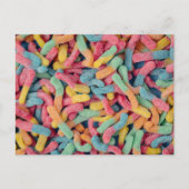 Gummy Worms Briefkaart (Voorkant)