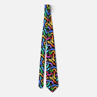 Gummy Worms Gegooid, een zoete Halloween cadeau Stropdas