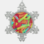 Gummy worms snoep kerst ornament (Voorkant)