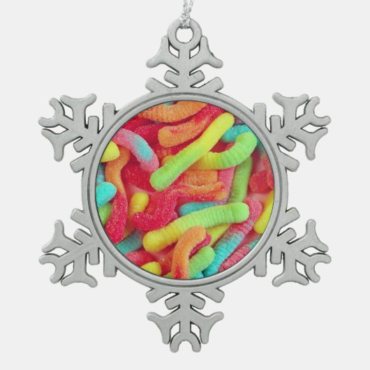 Gummy worms snoep kerst ornament (Voorkant)