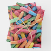 Gummy Worms Wrapping Paper (In situ)