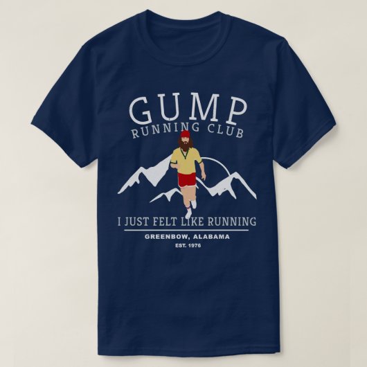 GUMP Hardloopclub Greenbow Alabama Est 1976 T-shirt (Design voorkant)