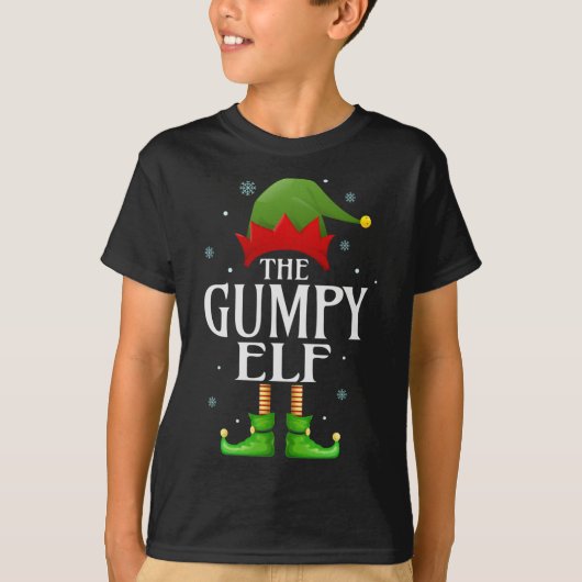 Gumpy Elf Xmas Matching Family Kerstmis opa T-shirt (Voorkant)