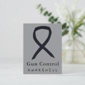 Gun Control Awareness Black Ribbon Postcards Briefkaart (Staand voorkant)