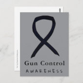 Gun Control Awareness Black Ribbon Postcards Briefkaart (Voorkant / Achterkant)