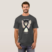 Gun Control Black Awareness Ribbon Angel T-Shirt (Voorkant volledig)