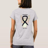 Gun Control Black Awareness Ribbon Angel T-Shirt (Achterkant)