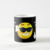 Gun de moji met uw eigen aangepaste tekst omhoog koffiemok (Center)