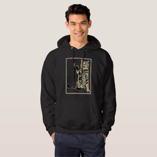 Gun Kitty Funny Cat Hoodie (Voorkant volledig)