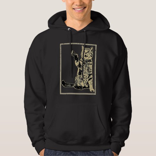 Gun Kitty Funny Cat Hoodie (Voorkant)