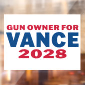 Gun Owner for Vance 2028 Raamsticker (Vel 2)