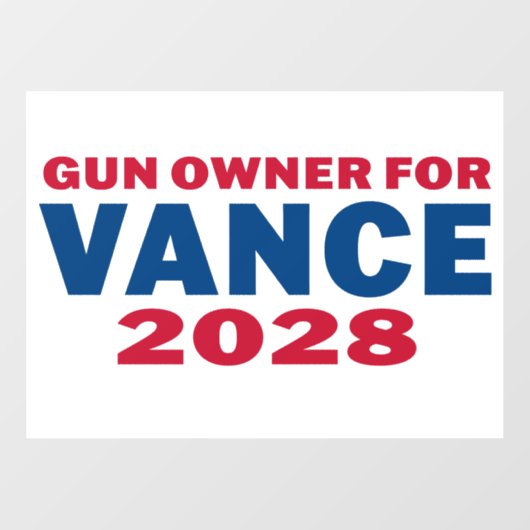 Gun Owner for Vance 2028 Raamsticker (Vel)