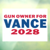 Gun Owner for Vance 2028 Raamsticker (Vel 3)