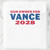 Gun Owner for Vance 2028 Rechthoekige Sticker (Tas)