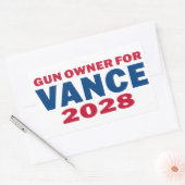 Gun Owner for Vance 2028 Rechthoekige Sticker (Envelop)