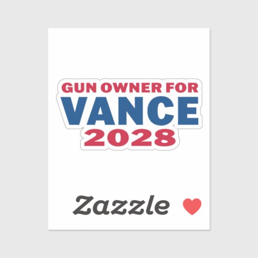 Gun Owner for Vance 2028 Sticker (Vel)