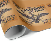 GUN PERMITEIT 2ND AMENDMENT WRAPPING PAPER CADEAUPAPIER (Rol Hoek)