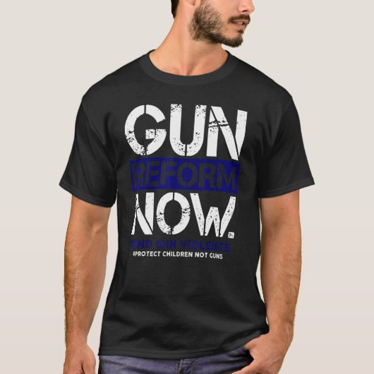 Gun Reform Now Enough End Gun Violence Awareness W T-shirt (Voorkant)
