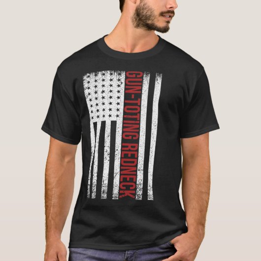 GUN TOTING REDNECK FLAG T-SHIRT (Voorkant)