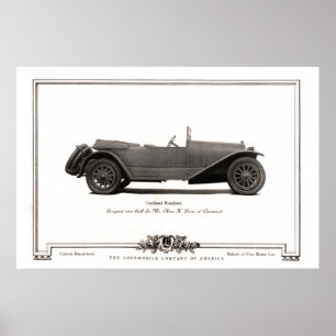 Gunboat Roadster Automobile Ad uit 1919 Poster