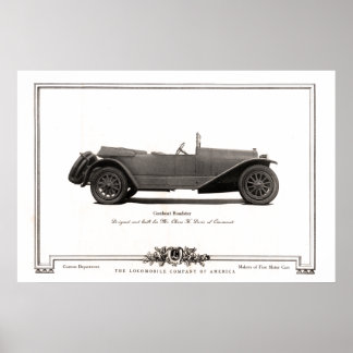  Gunboat Roadster Automobile Ad uit 1919 Poster