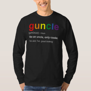 Guncle Als een oom Alleen Cooler Rainbow LGBTQ PRI T-shirt